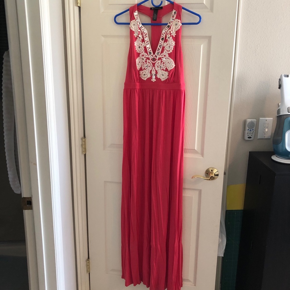 T back empire waist maxi dress